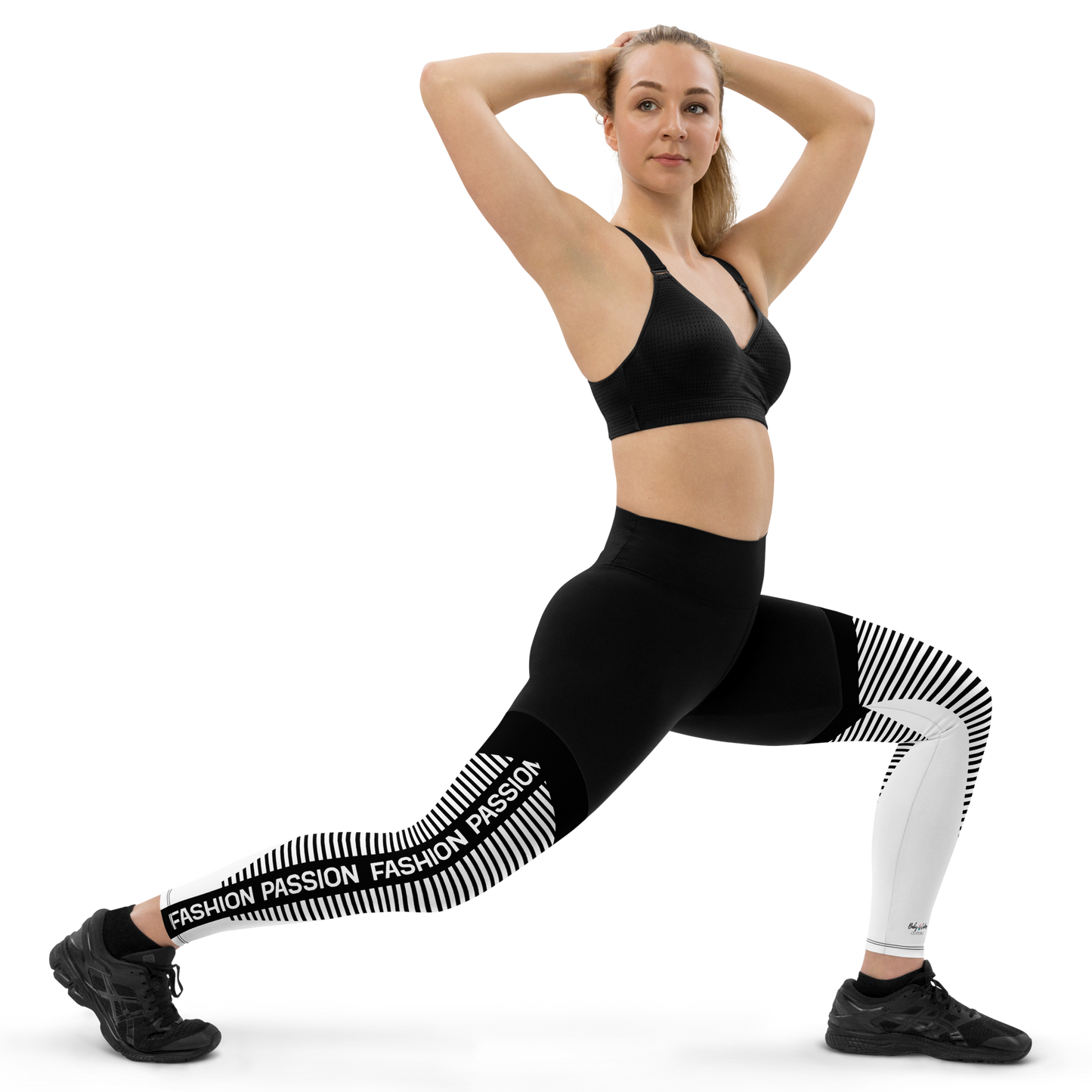 BabyCakes Sports Leggings - 'Fashion Passion' - Black & White